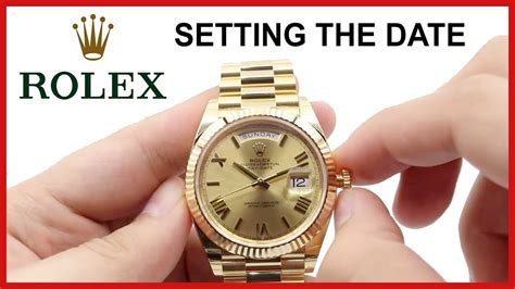 how to set date on rolex watch|how to adjust rolex datejust.